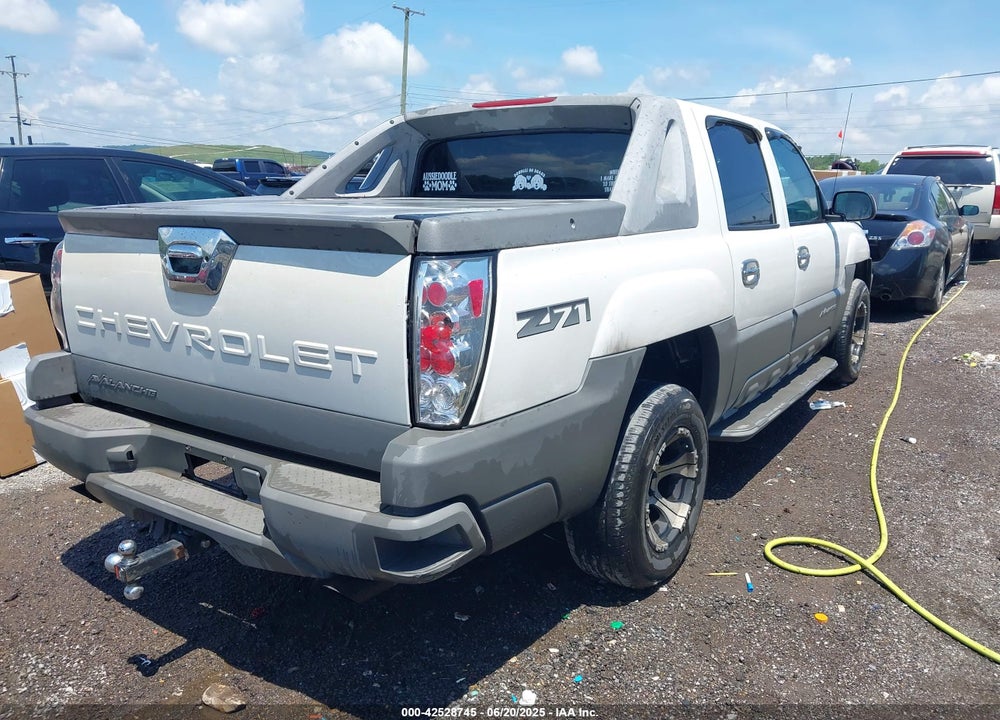 2002 CHEVROLET AVALANCHE 1500 VIN: 3GNEK13TX2G158184