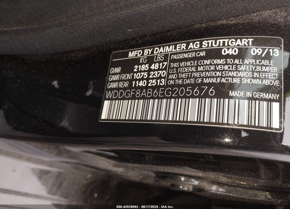 2014 MERCEDES-BENZ C 300 LUXURY 4MATIC/SPORT 4MATIC VIN: WDDGF8AB6EG205676