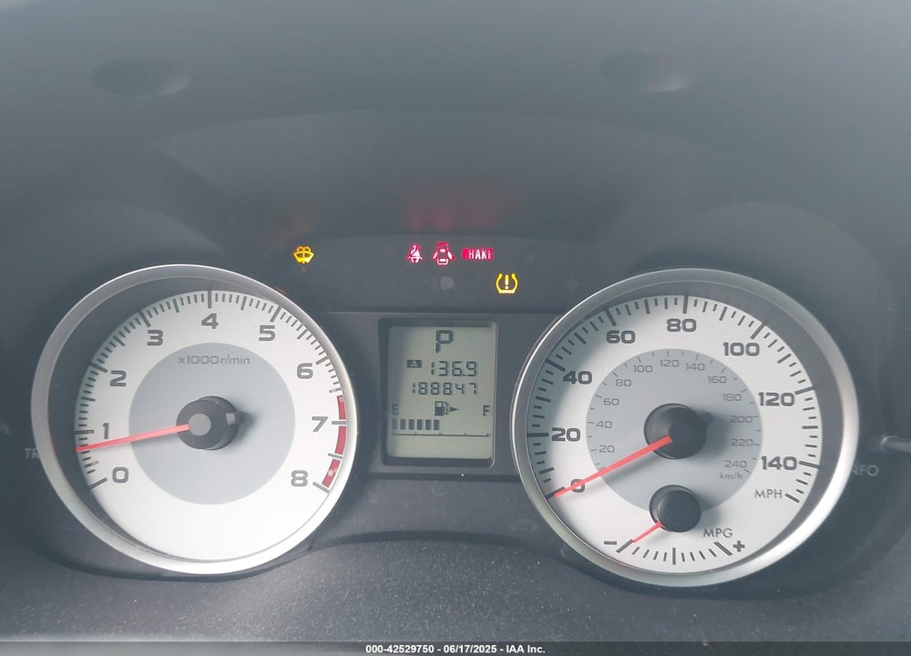 2012 SUBARU IMPREZA VIN: JF1GPAC62CH210448