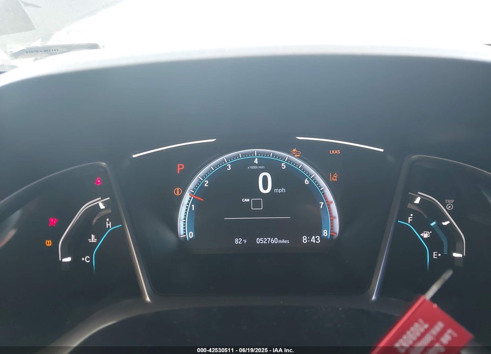 2019 HONDA CIVIC VIN: 19XFC2F66KE036262
