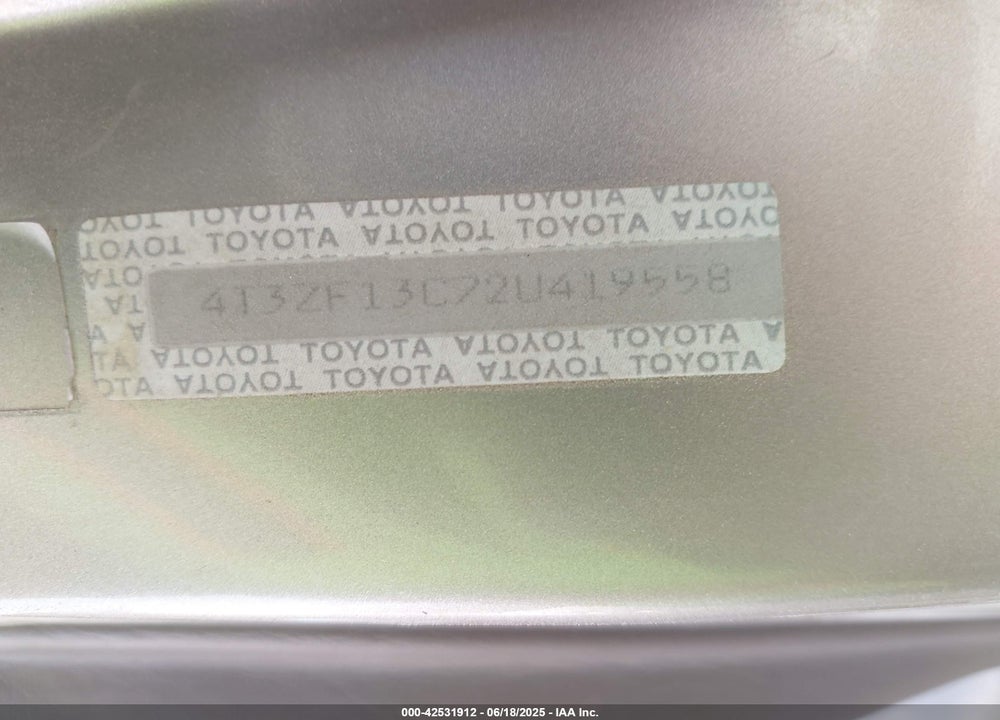 2002 TOYOTA SIENNA XLE VIN: 4T3ZF13C72U419558