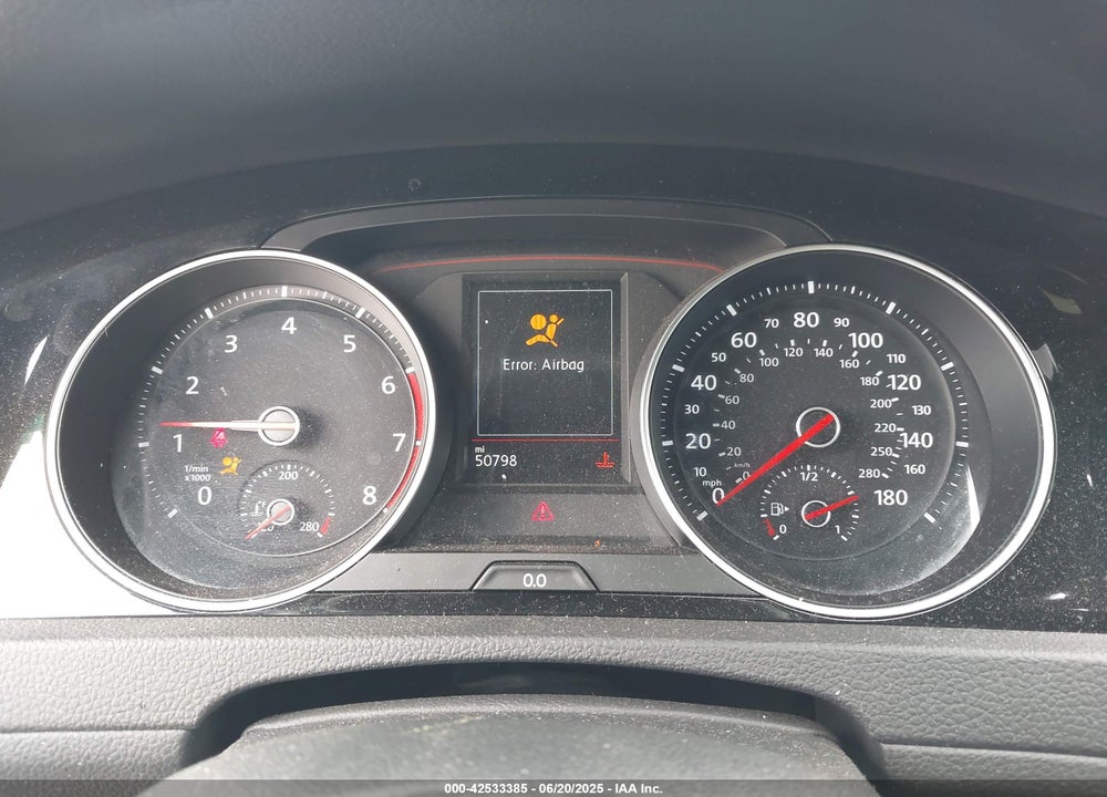 2020 VOLKSWAGEN GOLF VIN: 3VW6T7AU0LM004401