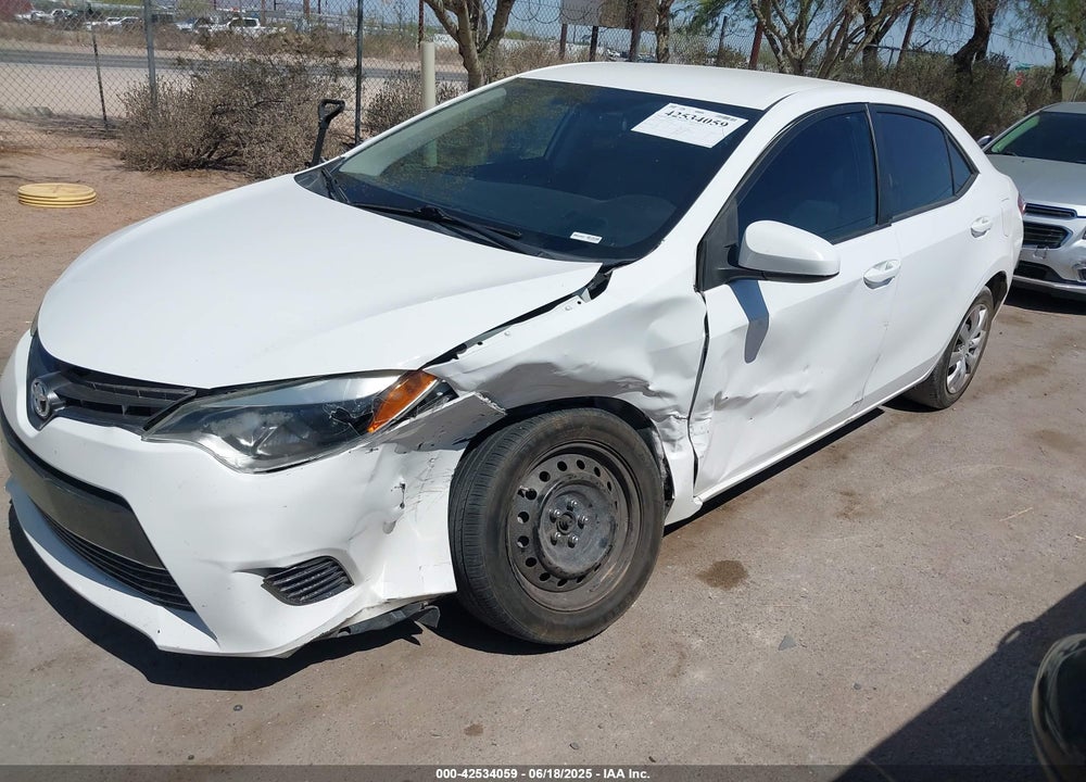 2016 TOYOTA COROLLA VIN: 2T1BURHE5GC612194