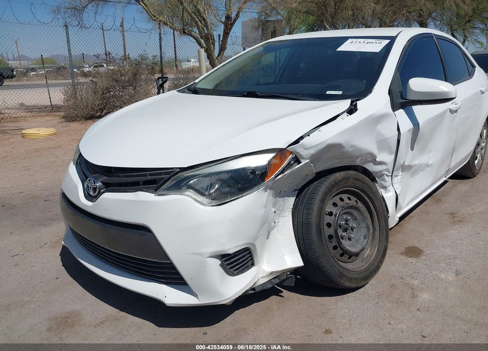 2016 TOYOTA COROLLA VIN: 2T1BURHE5GC612194