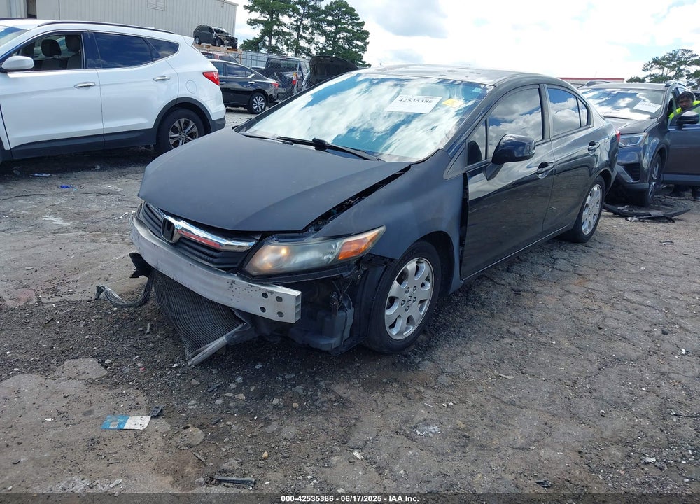 2012 HONDA CIVIC VIN: 2HGFB2F52CH595700