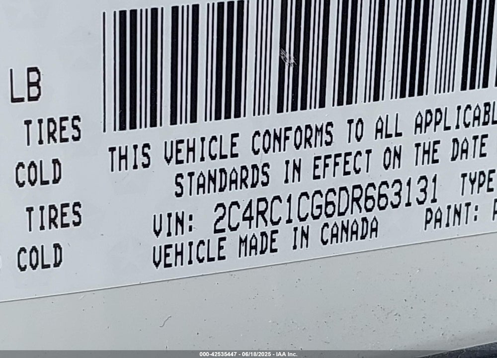 2013 CHRYSLER TOWN & COUNTRY TOURING-L VIN: 2C4RC1CG6DR663131