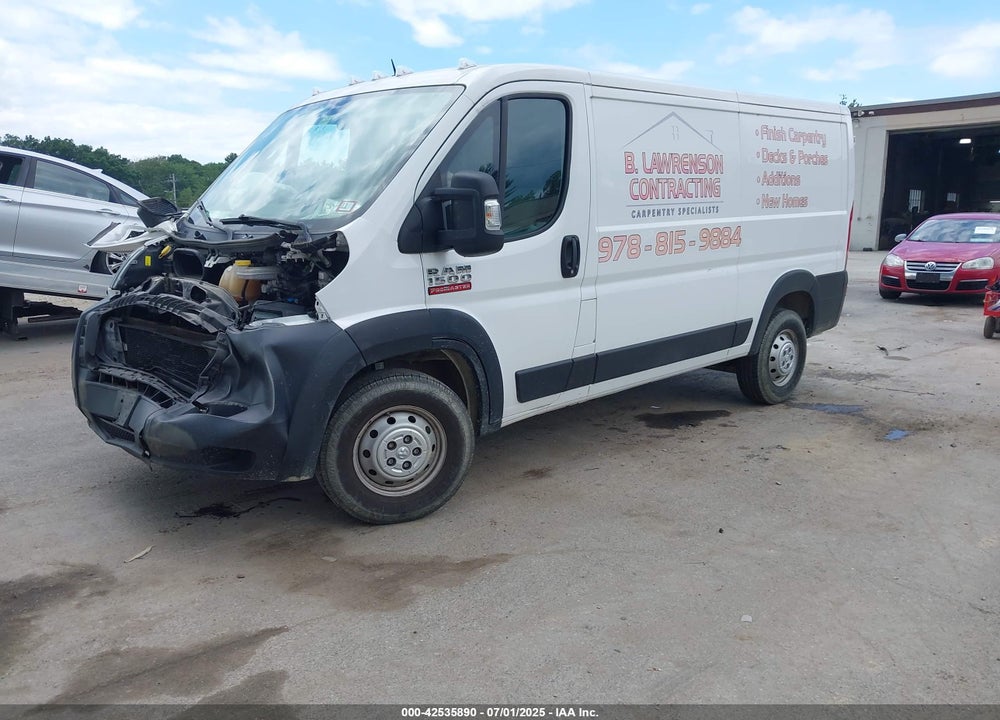 2020 RAM PROMASTER 1500 LOW ROOF 136 WB VIN: 3C6TRVAG3LE123855