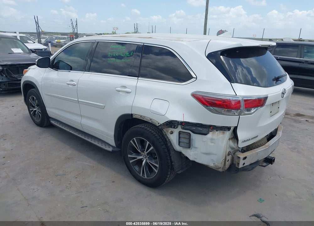 2016 TOYOTA HIGHLANDER VIN: 5TDKKRFH7GS141692