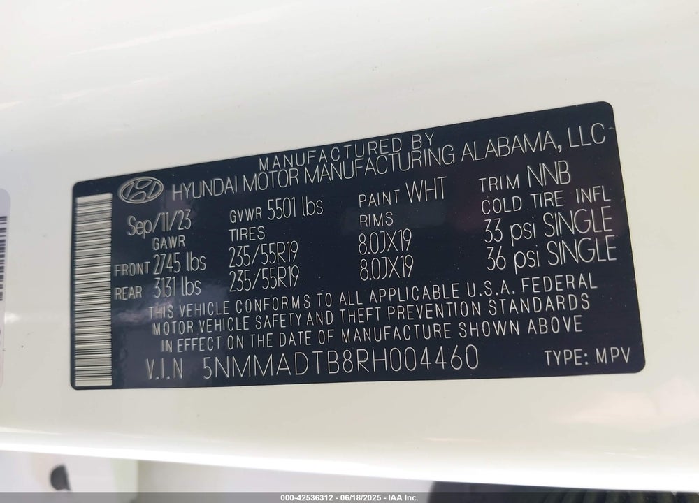 2024 GENESIS GV70 2.5T AWD VIN: 5NMMADTB8RH004460