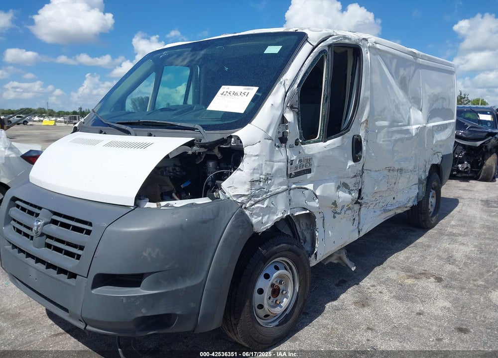 2017 RAM PROMASTER 1500 LOW ROOF 136 WB VIN: 3C6TRVAG2HE523798