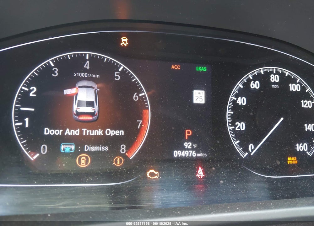 2020 HONDA ACCORD VIN: 1HGCV1F32LA006212