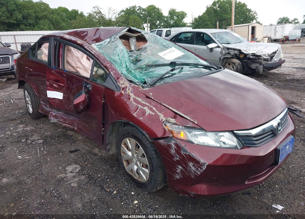 2012 HONDA CIVIC LX VIN: 19XFB2F5XCE022912