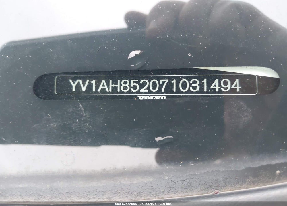 2007 VOLVO S80 VIN: YV1AH852071031494