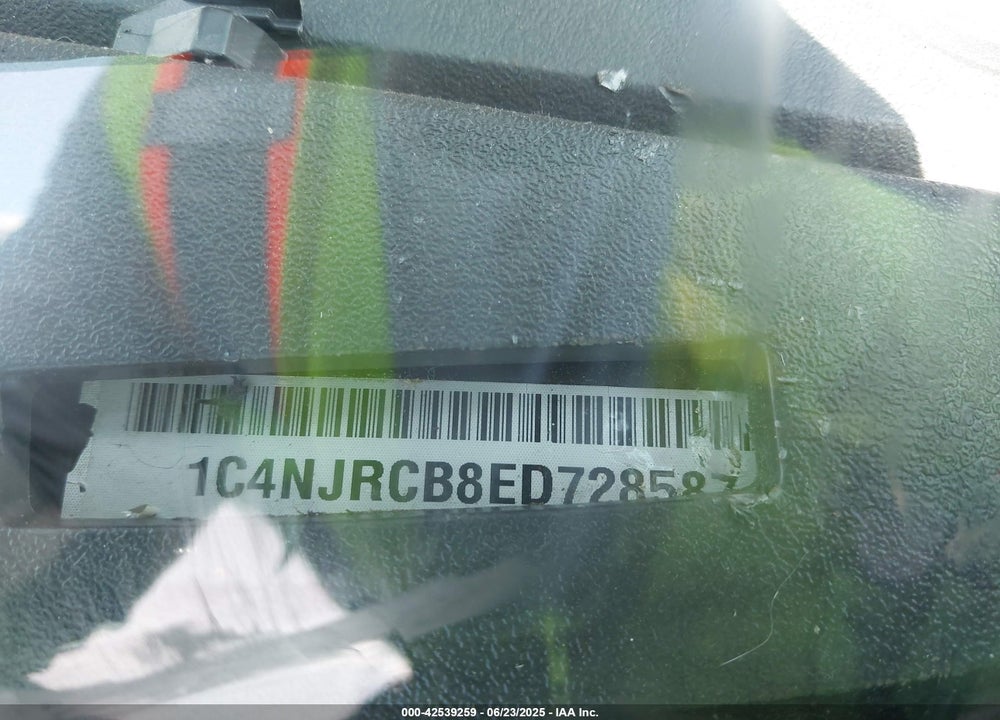 2014 JEEP PATRIOT VIN: 1C4NJRCB8ED728587