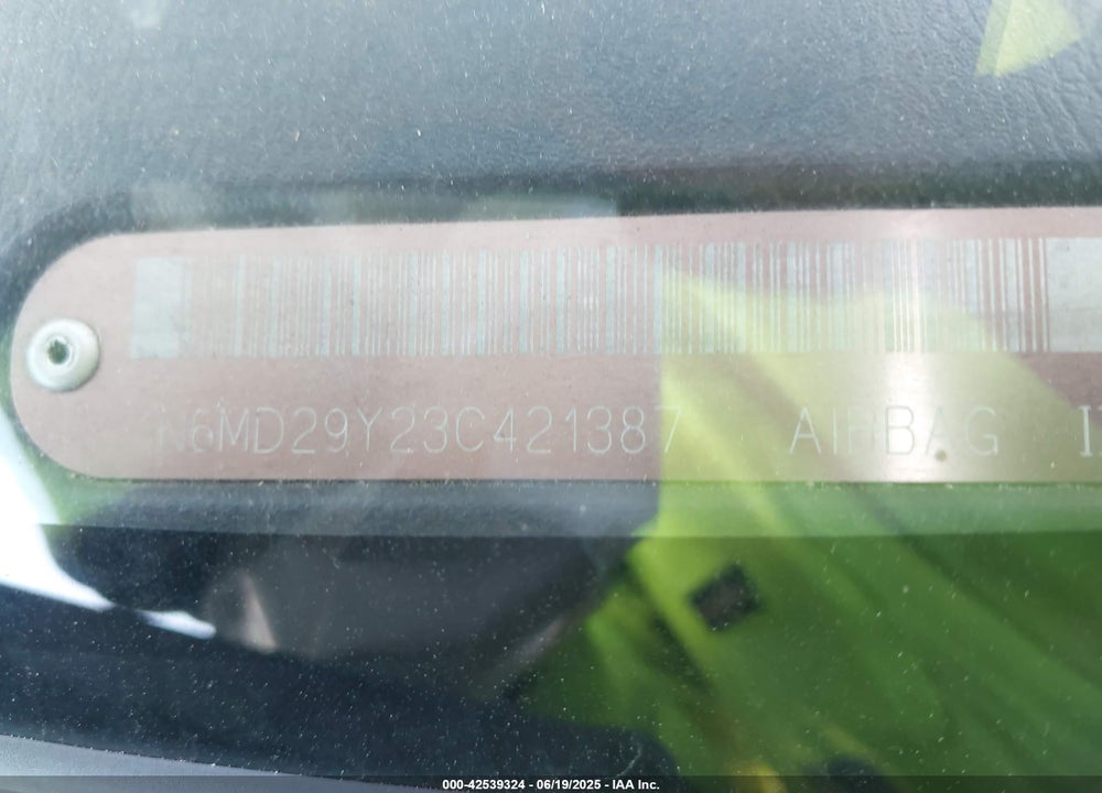 2003 NISSAN FRONTIER SC-V6 VIN: 1N6MD29Y23C421387