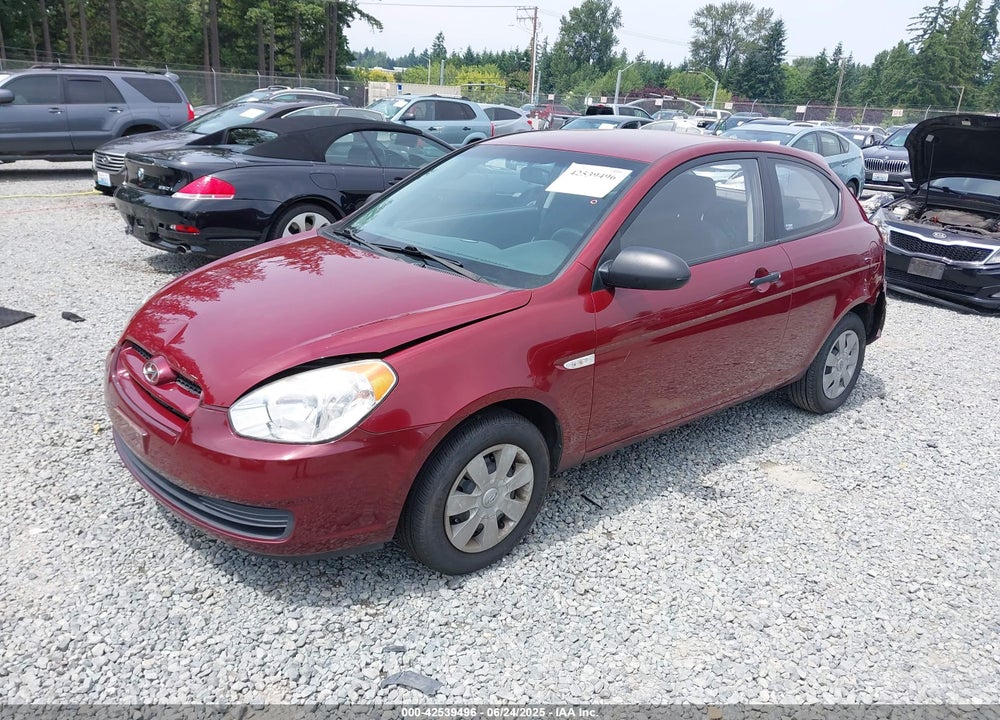 2007 HYUNDAI ACCENT GS VIN: KMHCM36C47U022148
