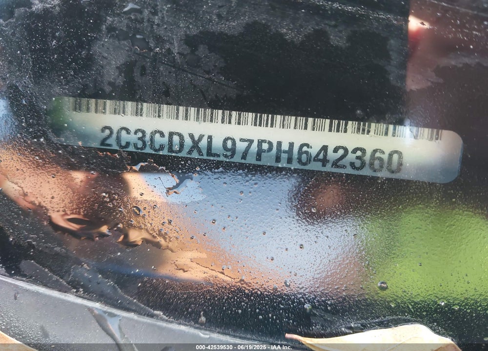 2023 DODGE CHARGER VIN: 2C3CDXL97PH642360