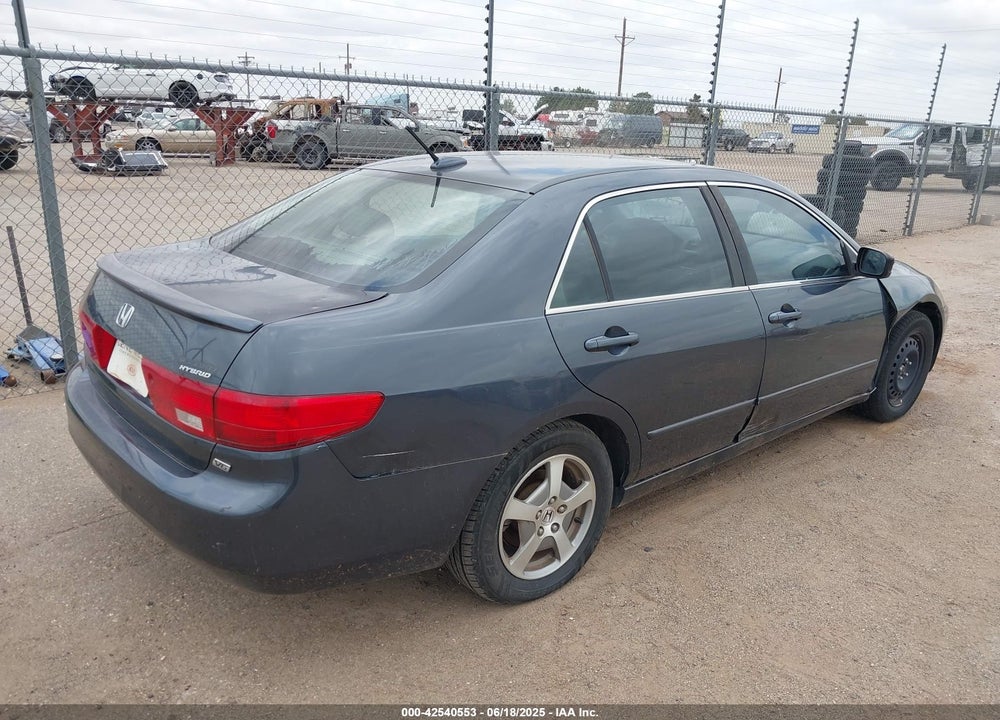 2005 HONDA ACCORD HYBRID IMA VIN: JHMCN36465C005993