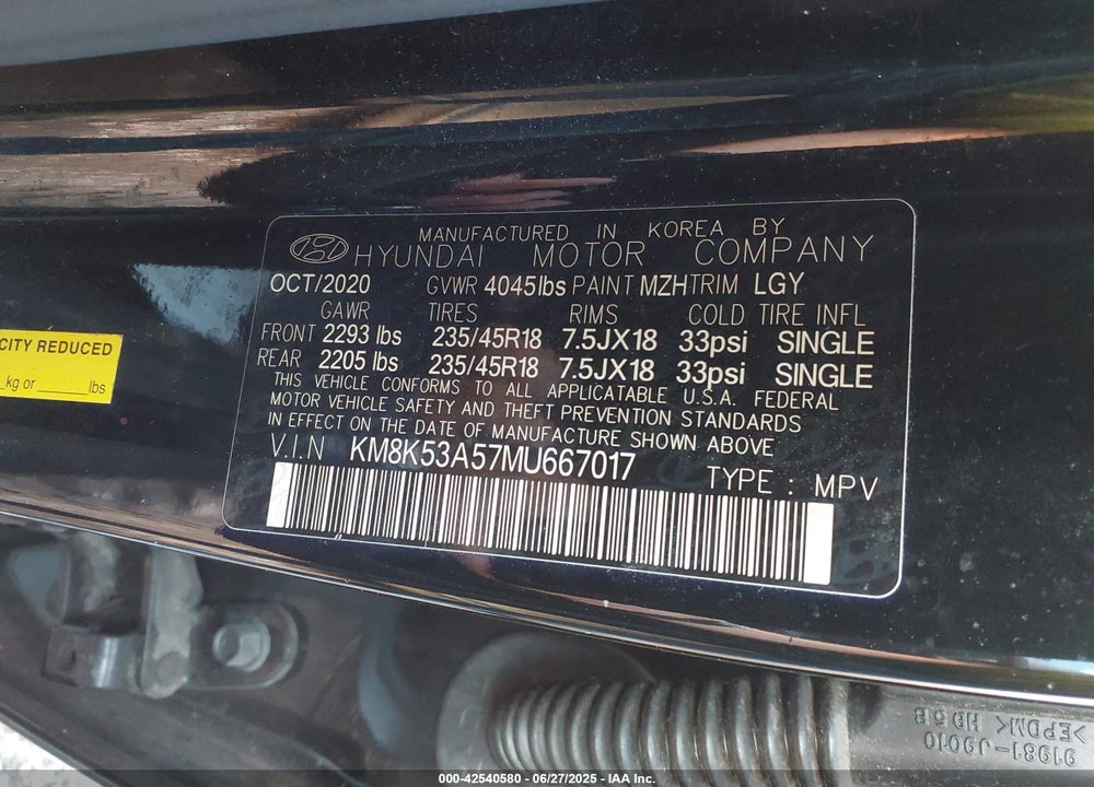 2021 HYUNDAI KONA ULTIMATE VIN: KM8K53A57MU667017