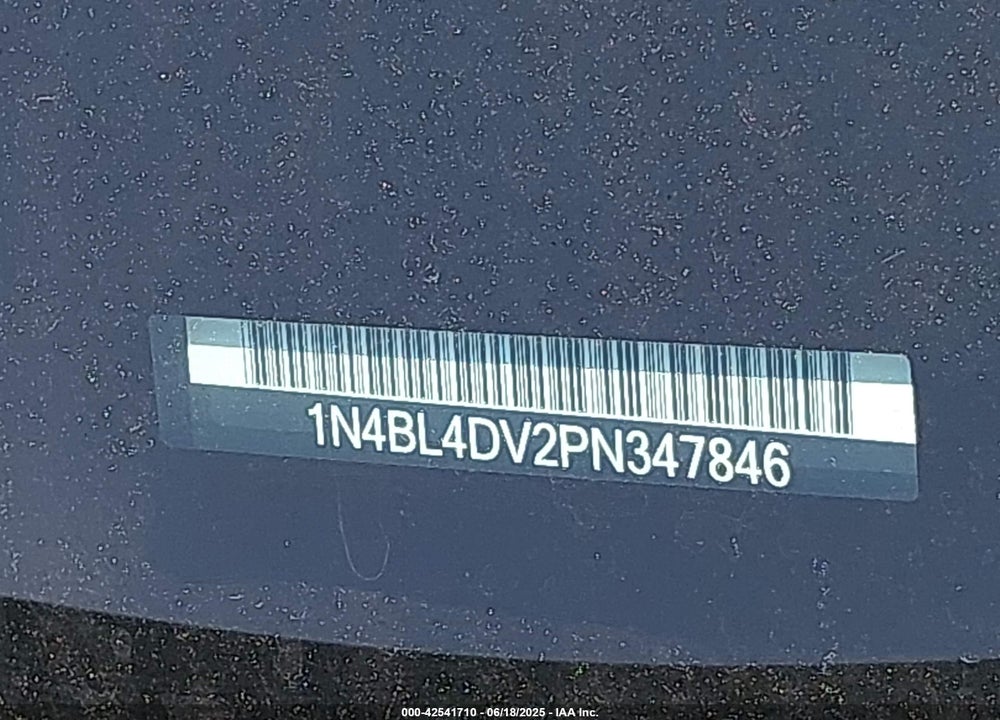2023 NISSAN ALTIMA SV FWD VIN: 1N4BL4DV2PN347846