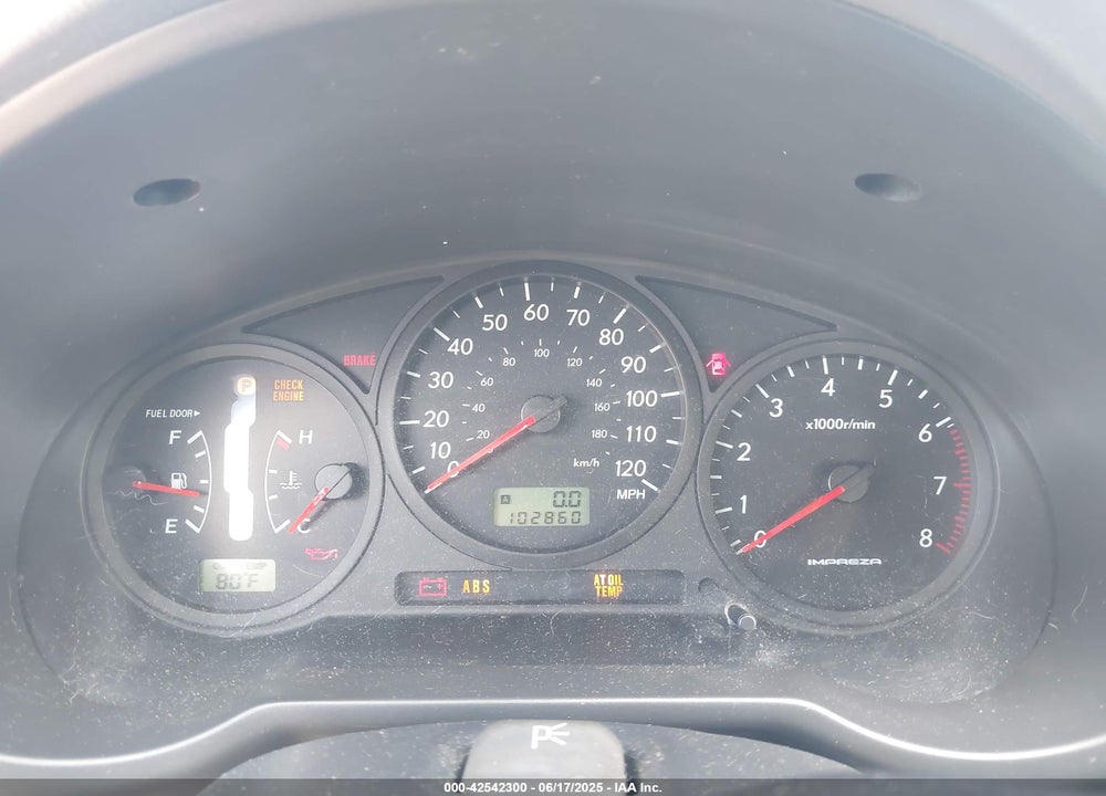 2004 SUBARU IMPREZA OUTBACK SPORT VIN: JF1GG685X4H818913