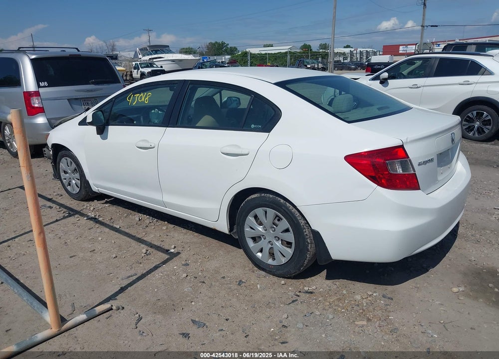 2012 HONDA CIVIC VIN: 19XFB2F5XCE058504