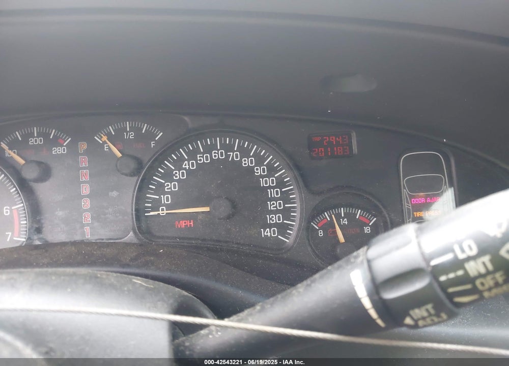 2000 PONTIAC BONNEVILLE SE VIN: 1G2HX54K1Y4153700