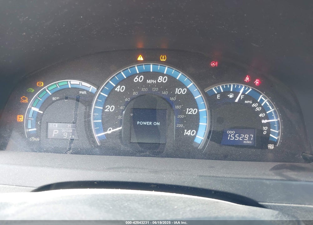 2012 TOYOTA CAMRY HYBRID VIN: 4T1BD1FK6CU036537