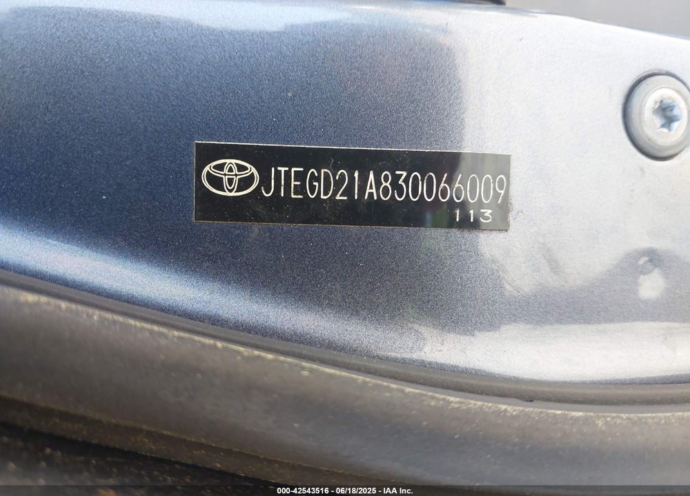 2003 TOYOTA HIGHLANDER VIN: JTEGD21A830066009