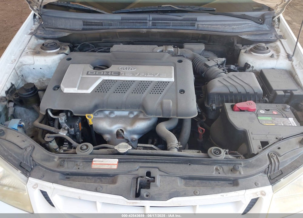 2006 KIA SPECTRA VIN: KNAFE122565292494