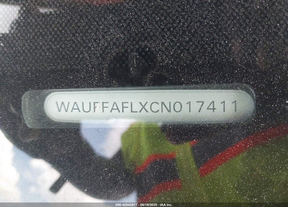2012 AUDI A4 VIN: WAUFFAFLXCN017411