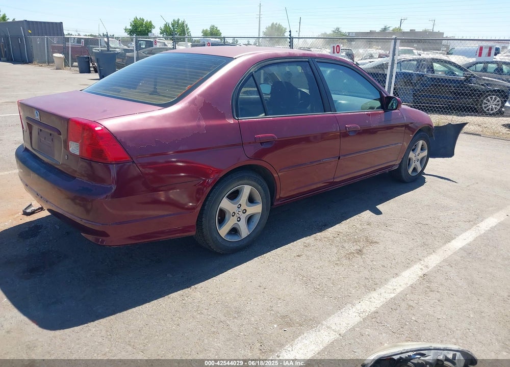 2004 HONDA CIVIC EX VIN: 2HGES25744H543579