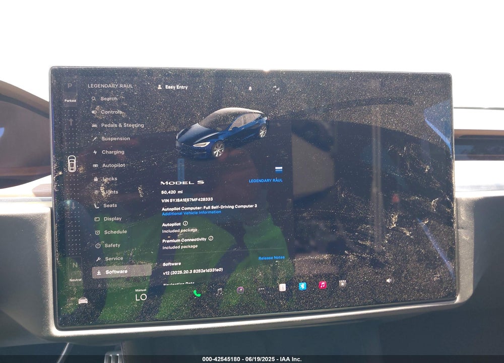 2021 TESLA MODEL S VIN: 5YJSA1E57MF428333