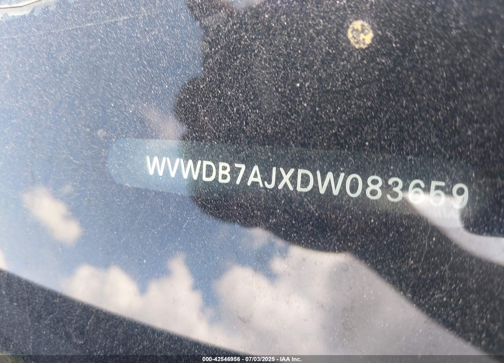 2013 VOLKSWAGEN GOLF VIN: WVWDB7AJXDW083659