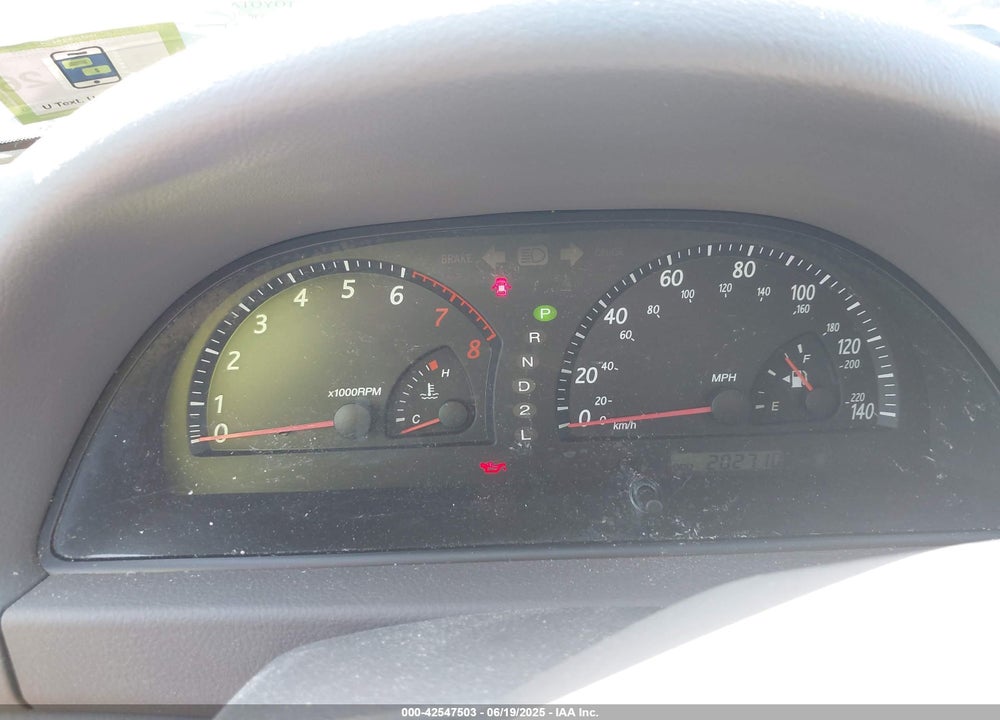 2002 TOYOTA CAMRY LE VIN: 4T1BE32K22U530911