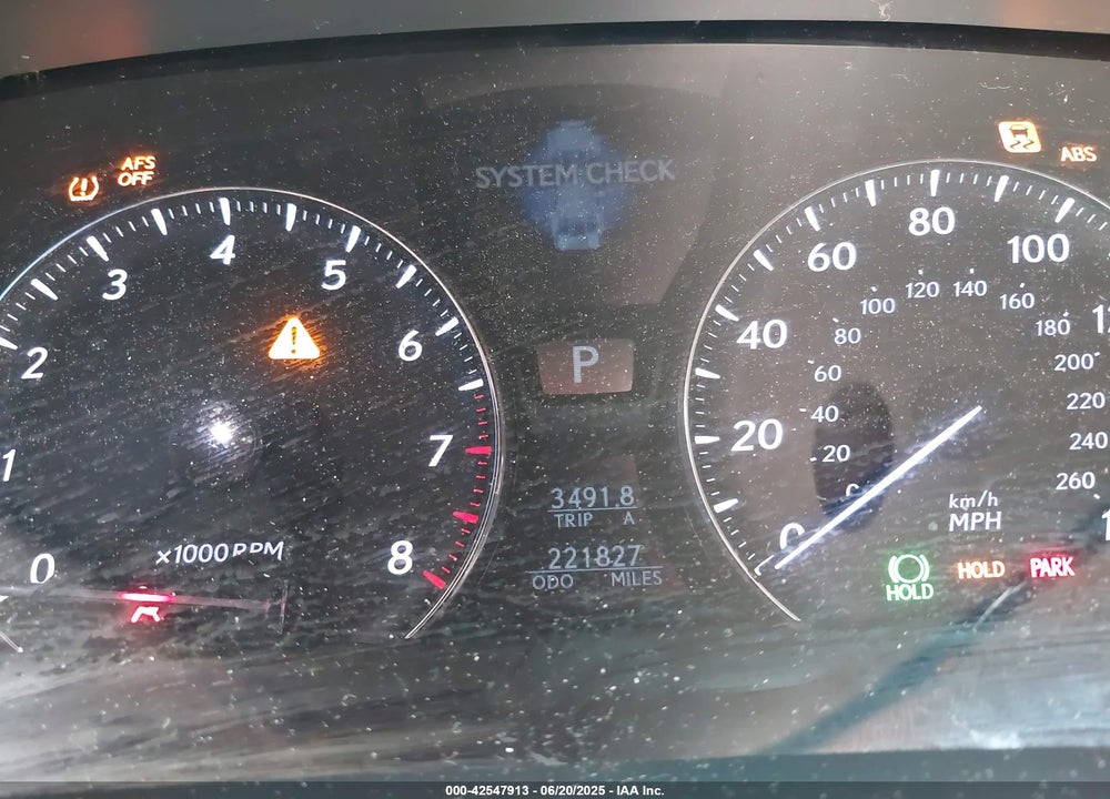 2007 LEXUS LS 460 VIN: JTHBL46F975000819
