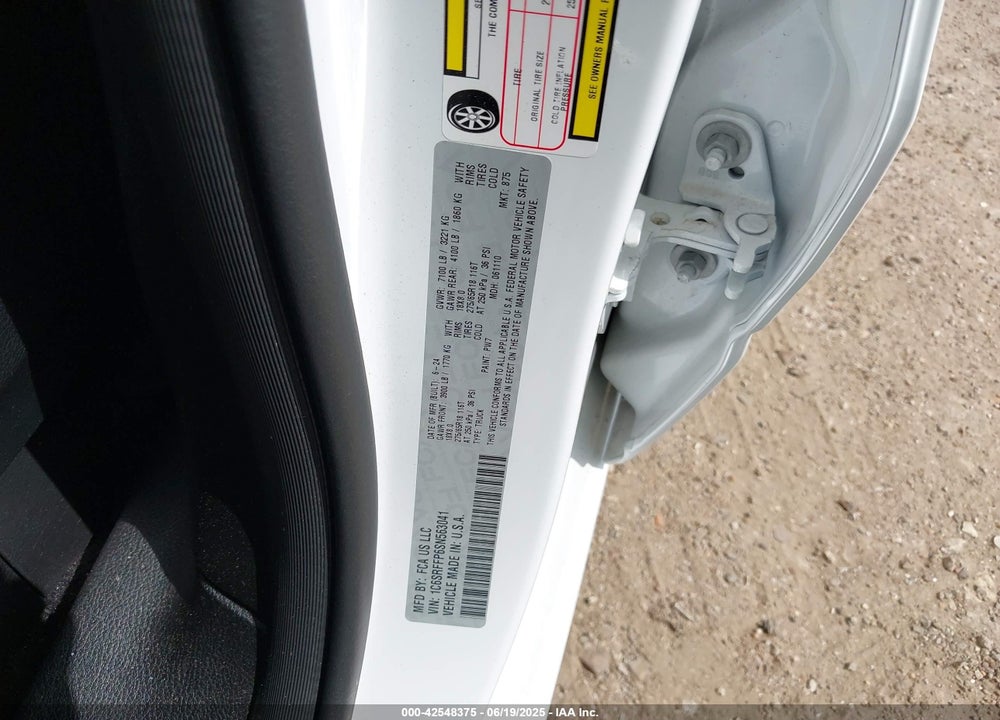 2025 RAM 1500 VIN: 1C6SRFFP6SN563041