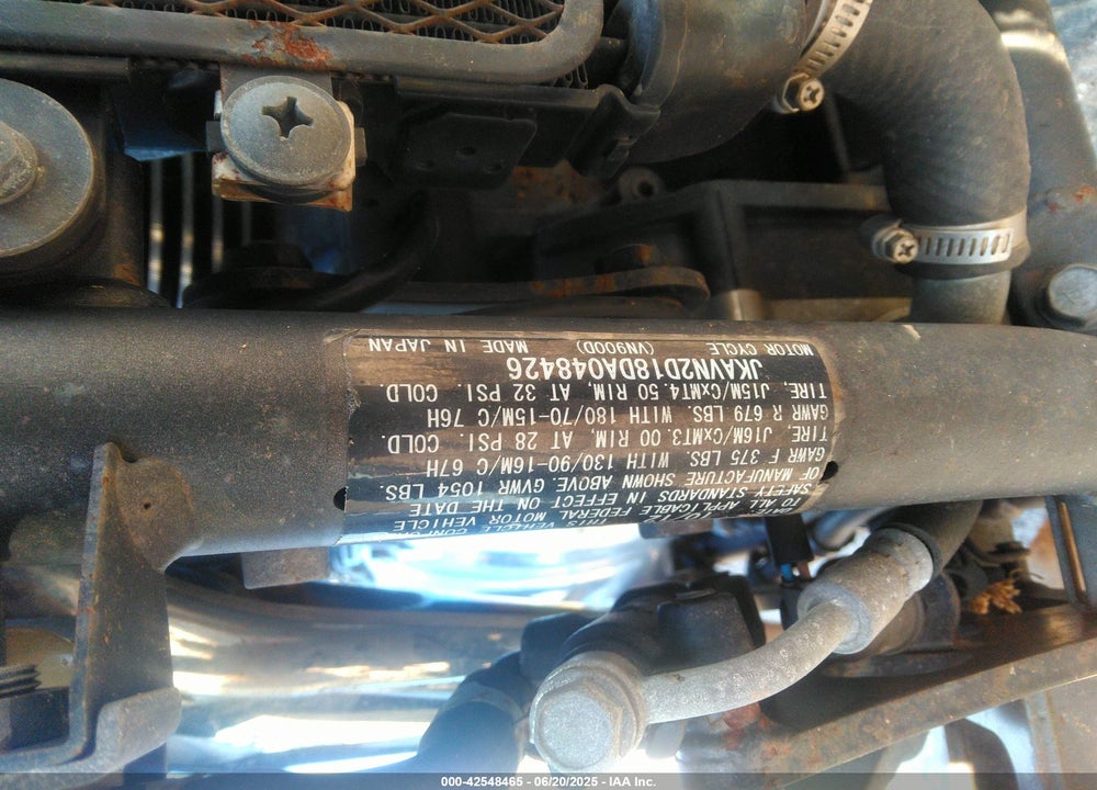 2013 KAWASAKI VN900 D VIN: JKAVN2D18DA048426