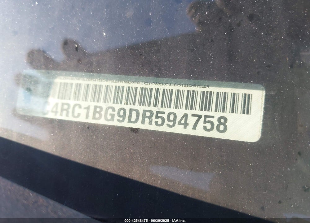 2013 CHRYSLER TOWN & COUNTRY VIN: 2C4RC1BG9DR594758