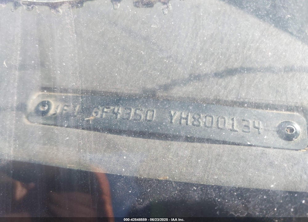 2000 SUBARU IMPREZA L VIN: JF1GF4350YH800134