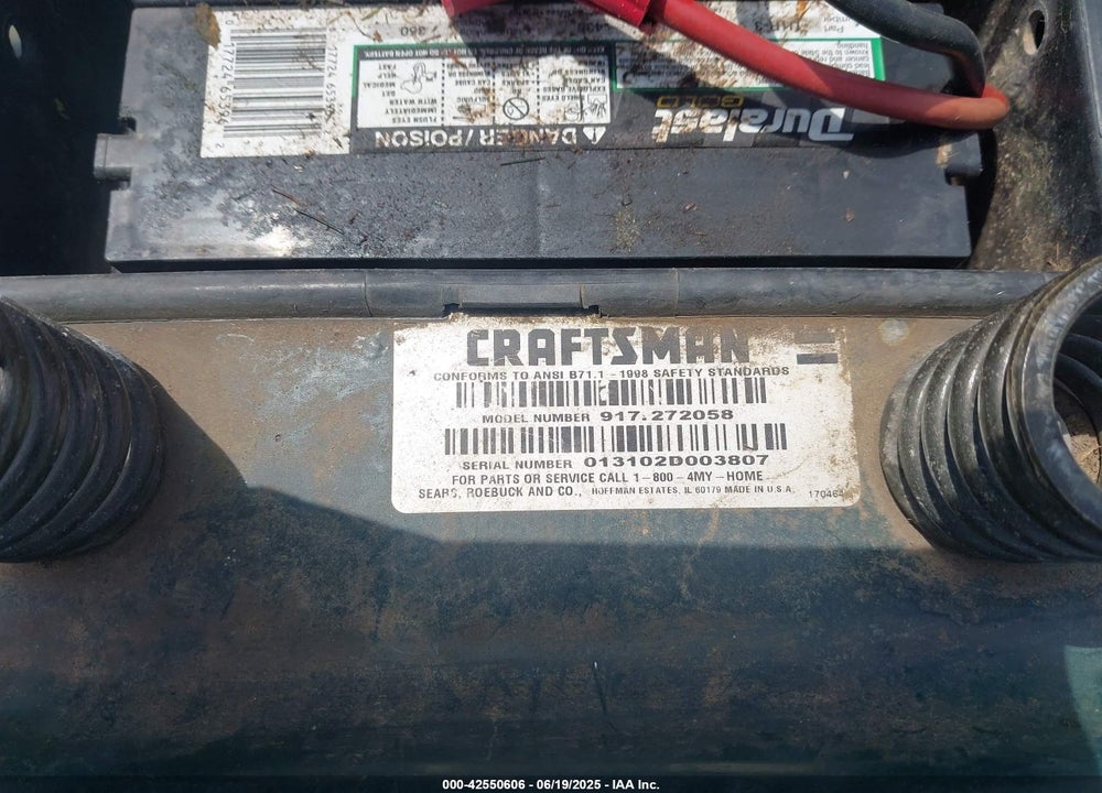 2002 CRAFTSMAN 42 MOWER VIN: 013102D0038070000