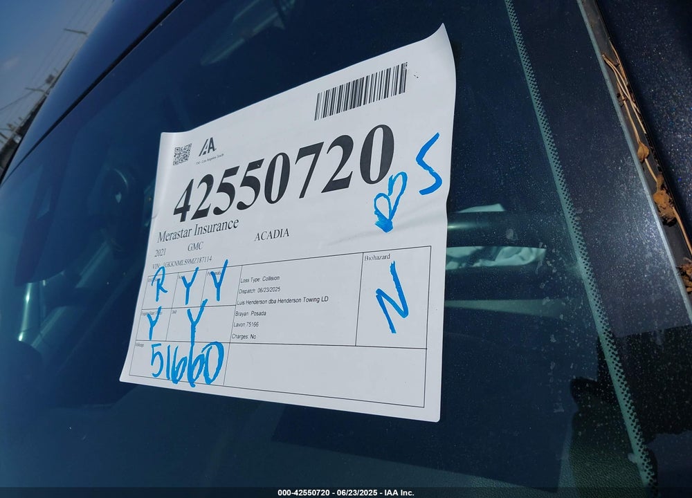2021 GMC ACADIA FWD SLT VIN: 1GKKNMLS9MZ187114
