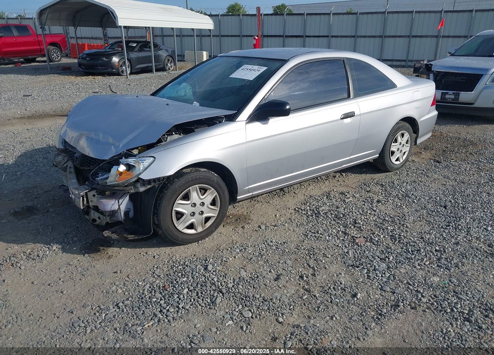 2005 HONDA CIVIC VP VIN: 1HGEM22155L038116