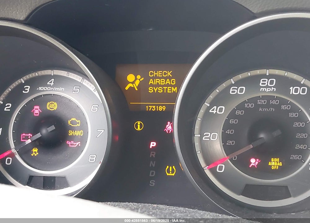 2012 ACURA MDX TECHNOLOGY PACKAGE VIN: 2HNYD2H38CH534505