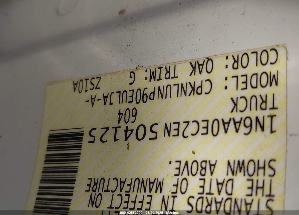 2014 NISSAN TITAN PRO-4X VIN: 1N6AA0EC2EN504125