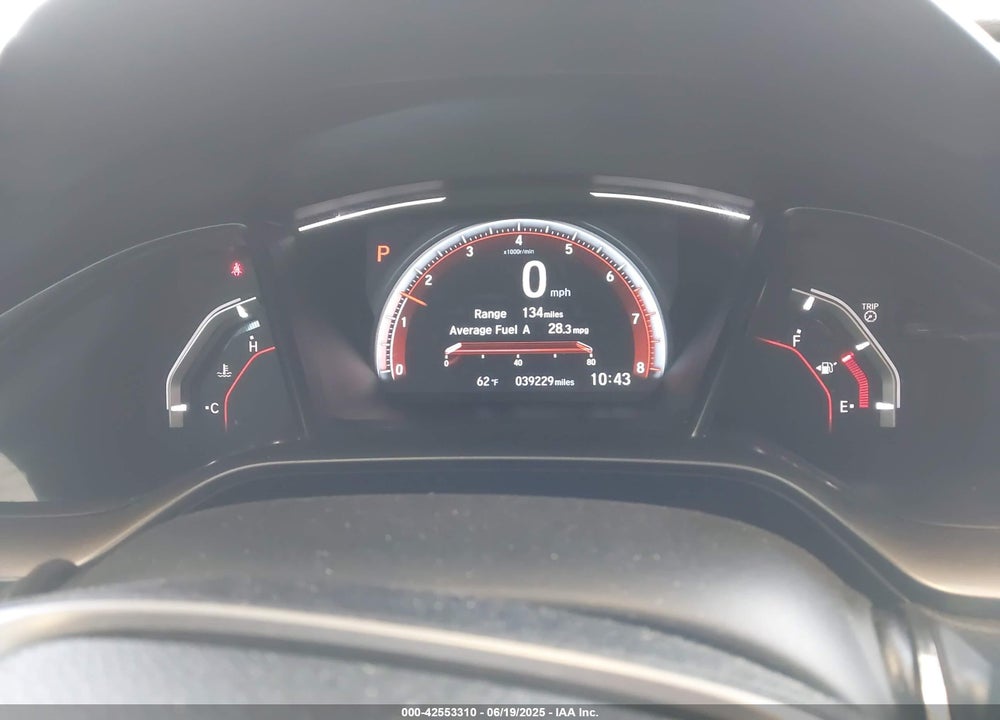 2019 HONDA CIVIC SPORT TOURING VIN: SHHFK7H9XKU406015