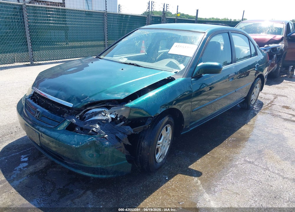 2001 HONDA CIVIC LX VIN: 1HGES16581L024508