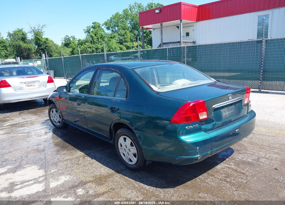 2001 HONDA CIVIC LX VIN: 1HGES16581L024508