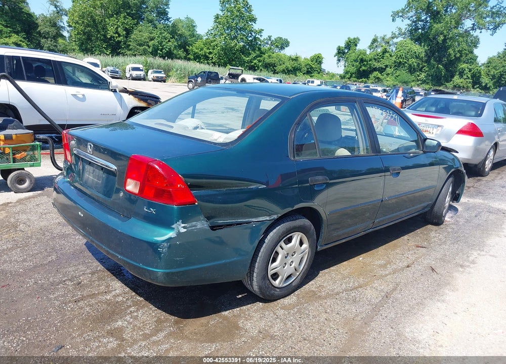 2001 HONDA CIVIC LX VIN: 1HGES16581L024508
