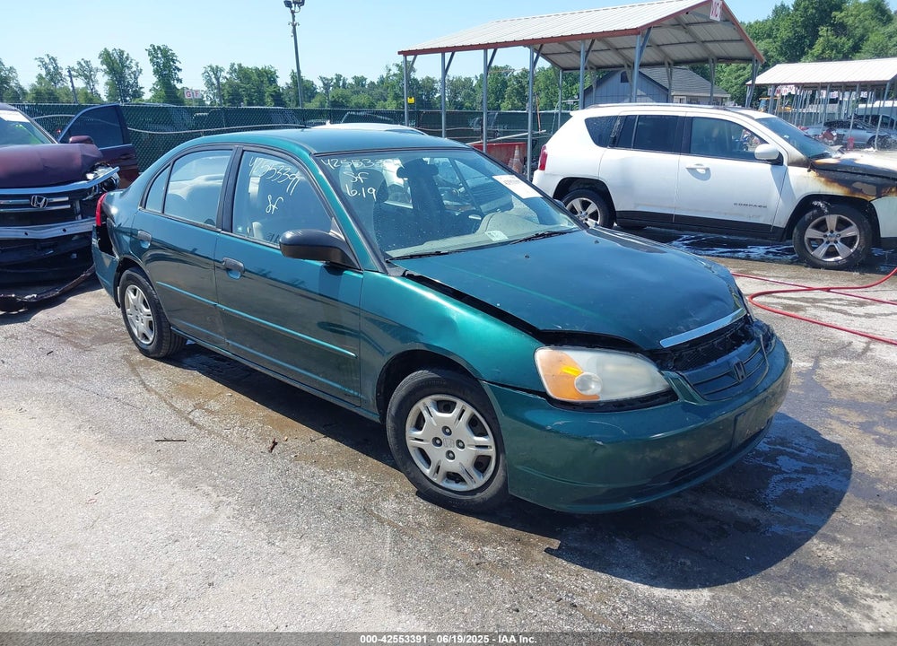 2001 HONDA CIVIC LX VIN: 1HGES16581L024508